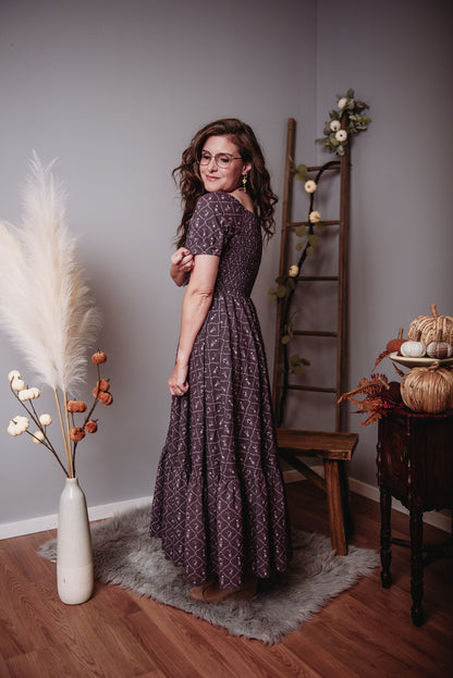 Plum Posy ~ Folklore Maxi