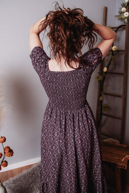 Plum Posy ~ Folklore Maxi
