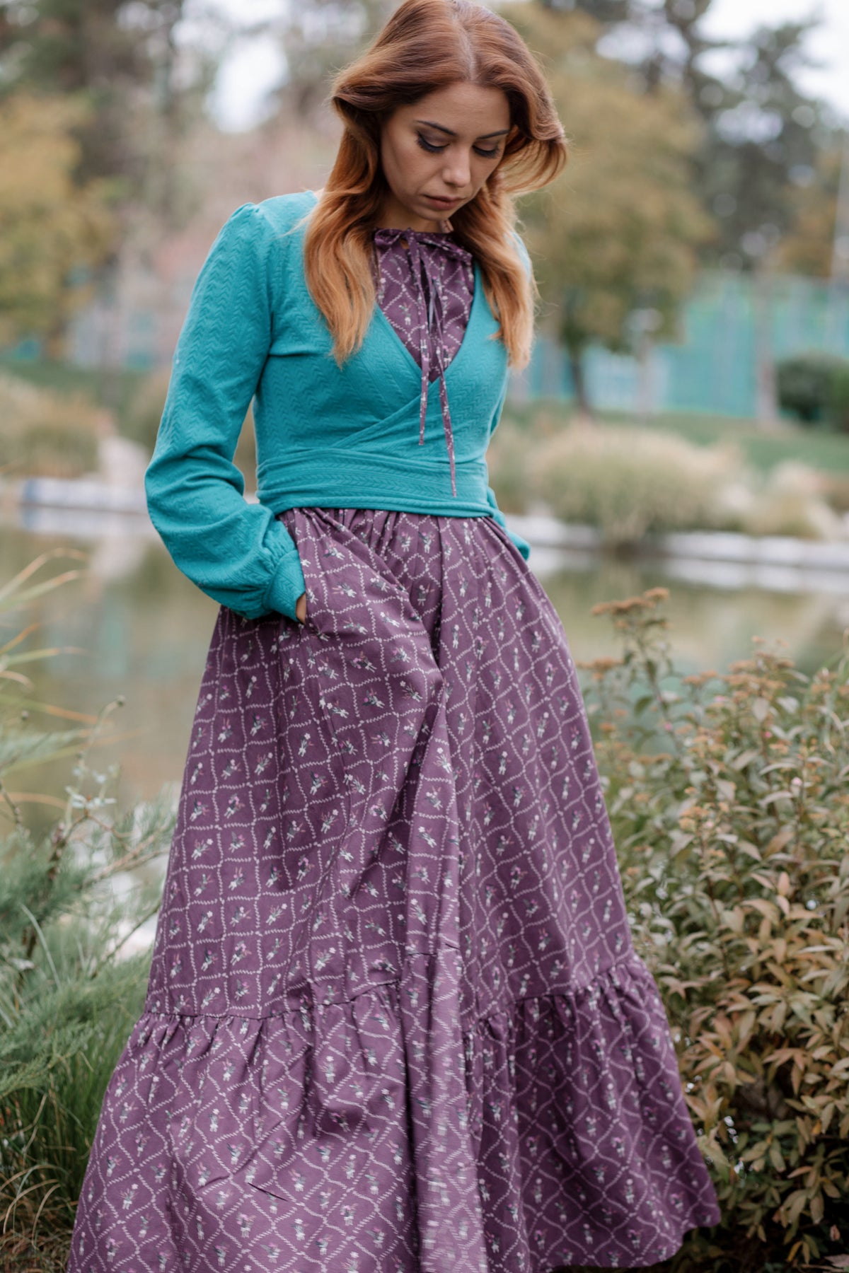 Plum Posy ~ Folklore Maxi